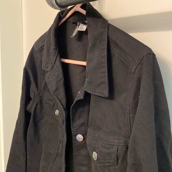 Black denim trucker jacket - Picture 4 of 5